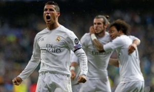 Cristiano Ronaldo marcó su quinto hat- trick en Champions League. 