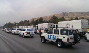 El ataque se produjo contra una caravana de camiones que llevaba asistencia humanitaria.