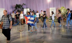 Homenaje postumo al comandante en jefe Fidel Castro por el pueblo cubano.