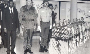 Operación Tributo: Fidel Castro y José Eduardo Dos Santos, rindieron la última guardia de honor.