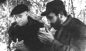 Fidel Castro y Hebert Mattheuws en la Sierra Maestra Fid17917