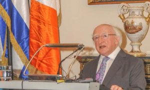 El Presidente de Irlanda, Michael D. Higgins, visita el Palacio del Segundo Cabo en el Casco Històrico de la Habana Vieja