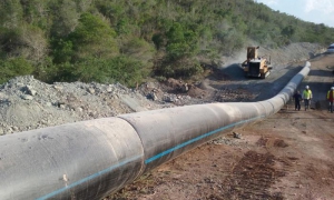 Parte de la nueva conductora en construcción