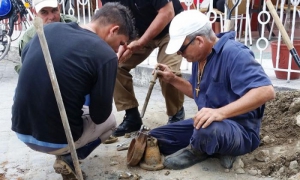 Los trabajos emprendidos cuentan con el apoyo de la población. Foto del autor