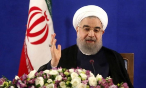 El presidente iraní, Hassan Rohani, durante una conferencia de prensa en Teherán.