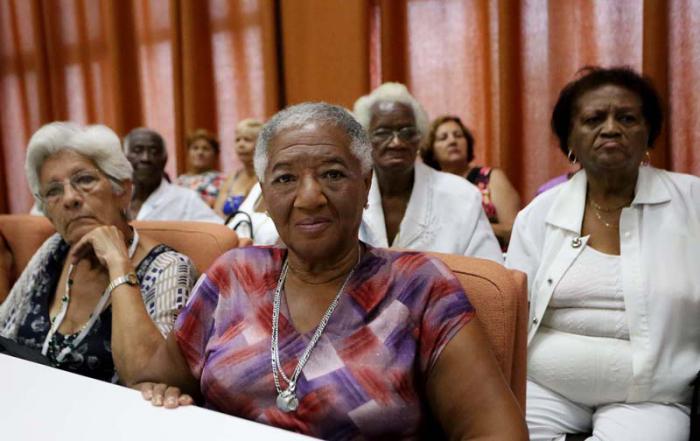 Asistentes al XIV Seminario Internacional de Longevidad, en el Palacio de las Conenciones. La Habana, Cuba.