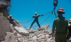 Derrumbe de un hotel en Villa Clara, Caibarién 