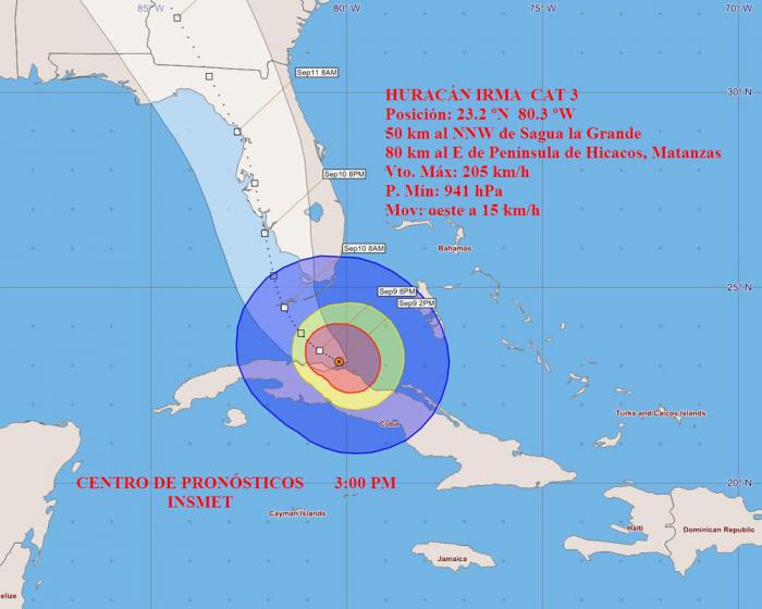 cono de probabilidades de irma