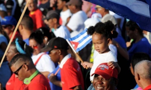 1 de Mayo, marcha del pueblo trabajador en la Plaza de la Revolucion