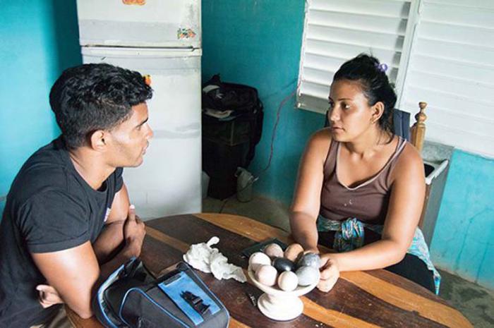 Rocío Martínez González, la primera en llegar al lugar. 