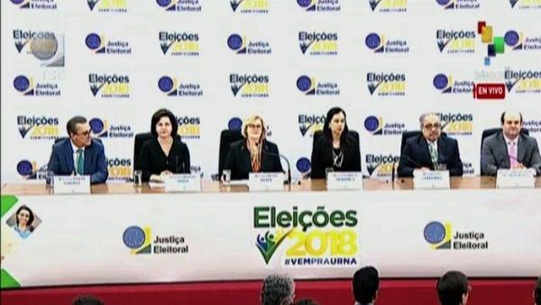 TSE de Brasil ofrece primer balance de elecciones generales 