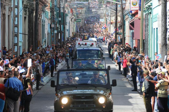 Cortejo funebre del Comandante en Jefe Fidel Castro Ruz. El cortejo se ubicò en Santa Clara en el Monumento al Che