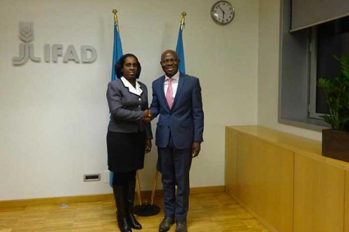 Recibe Presidente del Fondo Internacional de Desarrollo Agrícola a viceministra cubana