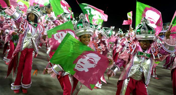 HOMENAJE A MARIELLE FRANCO EN SAMBÓDROMO DE RÍO DE JANEIRO
