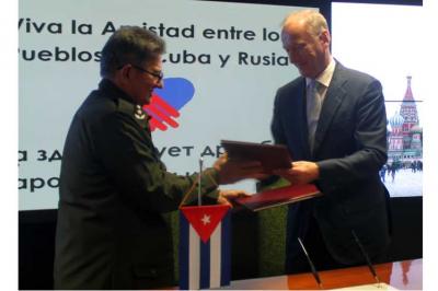Rusia y Cuba firman acuerdos en temas de seguridad.