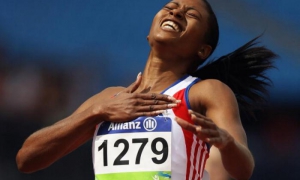 Omara Durand siempre sale a entregarlo todo en las pistas.