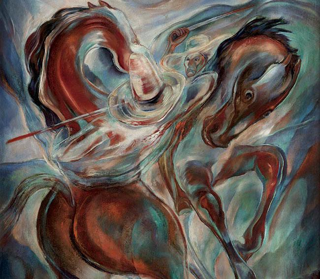 Obra Combate, de Carlos Enríquez.