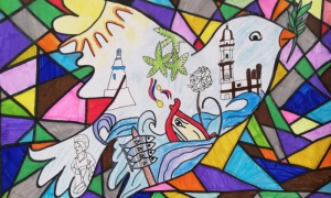 Obra La paloma de la paz, de Clara Ramos.