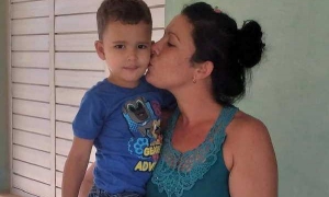 Diago Damián Cruz Acosta, de tres años de edad, goza de buena salud. Foto: Periódico Girón