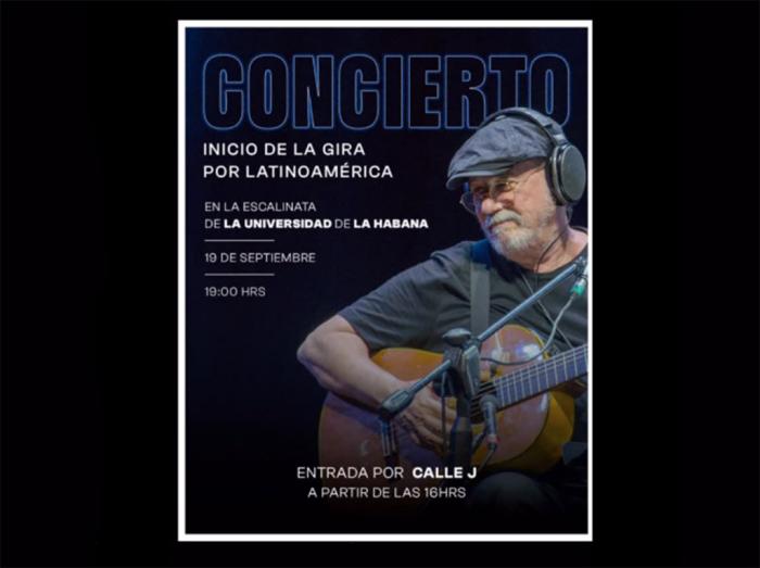 Cuba cantará hoy junto a Silvio Rodríguez en la escalinata