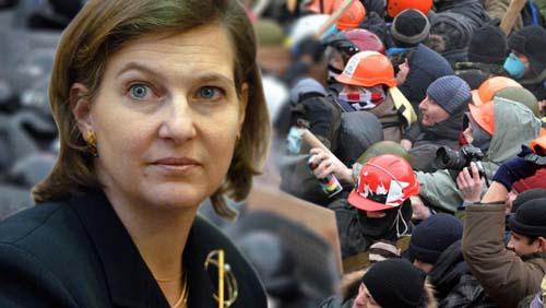 La grabación de la subsecretaria de Estado para Asuntos Europeos, 
Victoria Nuland, confirma la participación norteamericana en la 
convulsión social en Ucrania. / 