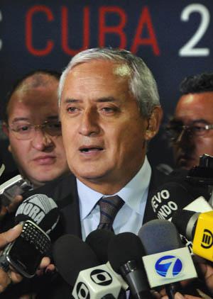 Presidente de Guatemala Otto Pérez Molina.
