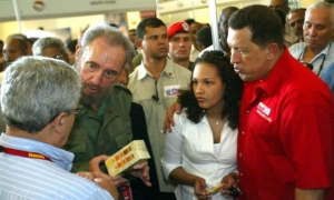 Fidel Castro y Hugo Chávez en Expocuba