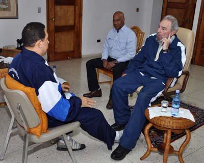 Fidel Castro y Hugo Chávez 