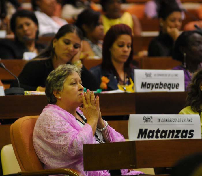 Varias delegadas al Congreso de la FMC, se observan las de Matanzas y Mayabeque.