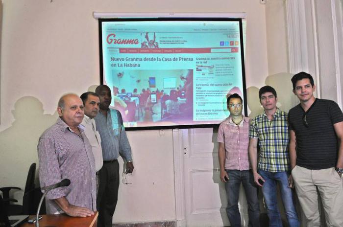Presentación de la Pagina Web del Diario Granma.