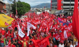 Manifestación en apoyo al fmln 