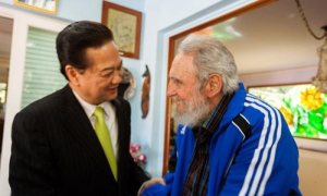 Fidel Castro y Nguyen Tan Dung
