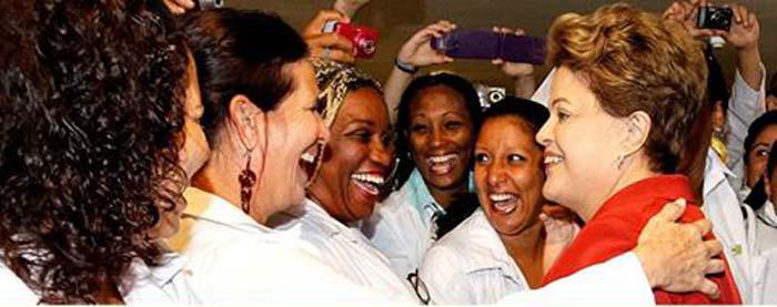 Palabras de Dilma Rousseff cuando recibió a los médicos cubanos 