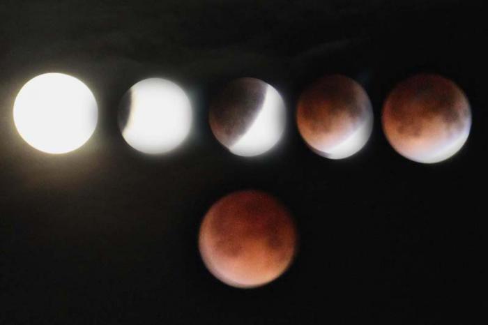 Eclipse de Luna en la nadrugada del 15 de abril del 2014.