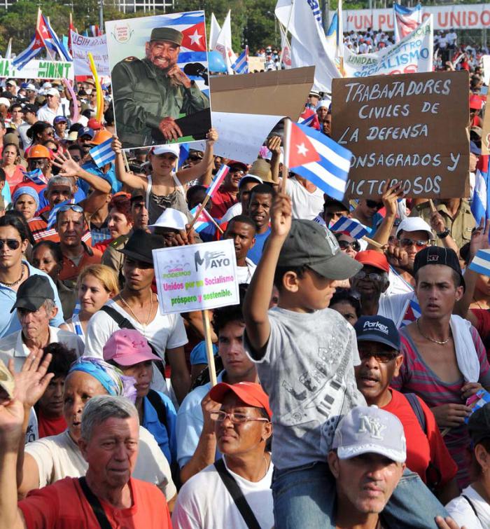 Desfile por el 1ro. de Mayo 2014, Plaza de la Revolución.