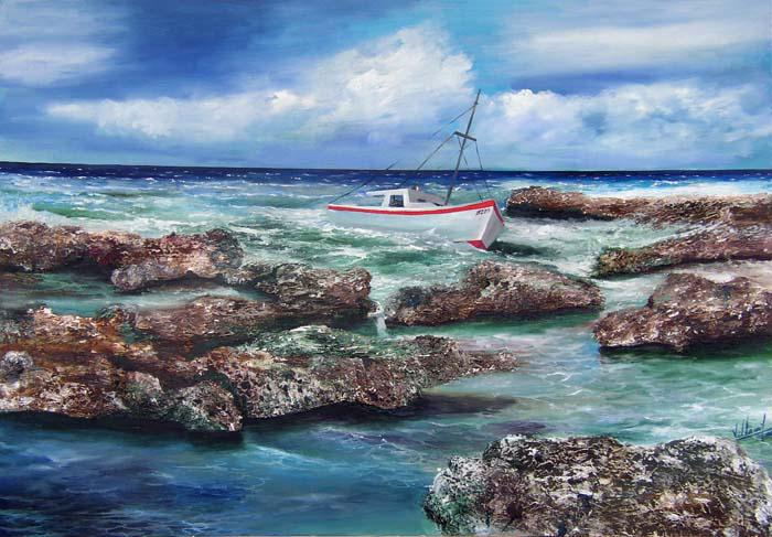 Arrecife, una de las obras que conforman la exposición.