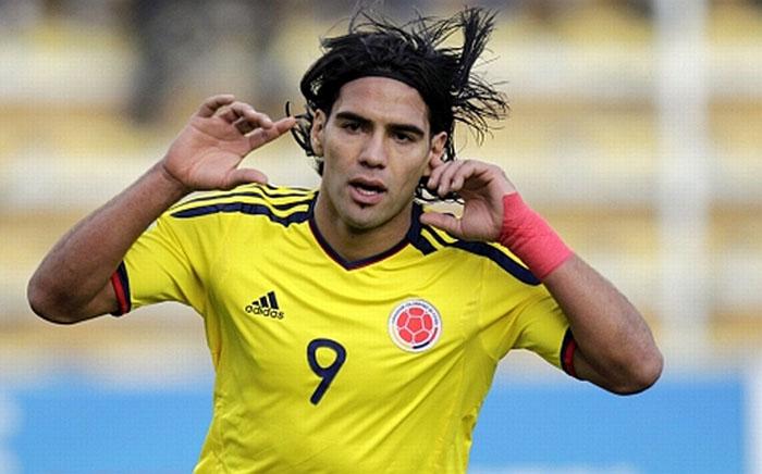 Colombia's Radamel Falcao celebrates after scoring during a World Cup qualifying soccer game against Bolivia in La Paz, Bolivia, Tuesday, Oct. 11, 2011. (AP Photo/Dolores Ochoa)