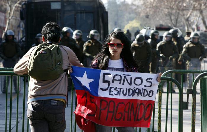 La lucha del movimiento estudiantil gira en torno a una educación pública gratuita y de calidad. 