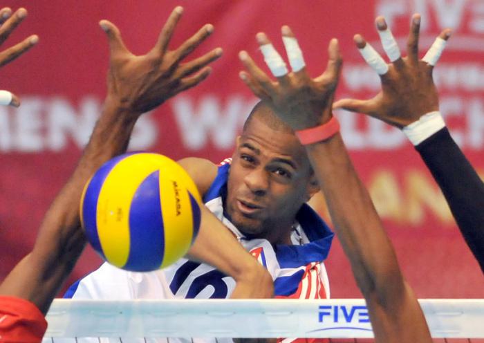 Equipo cuba de Voleibol Masculino en el NORCECA clasificatorio para el Mundial de Rumania 2014