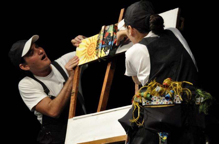 Los pintores del grupo Teatro Escambray. 