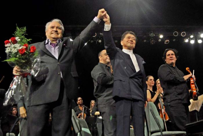 Fer­nández y Fukumura en la sala Covarrubias.  
foto: Yander Zamora