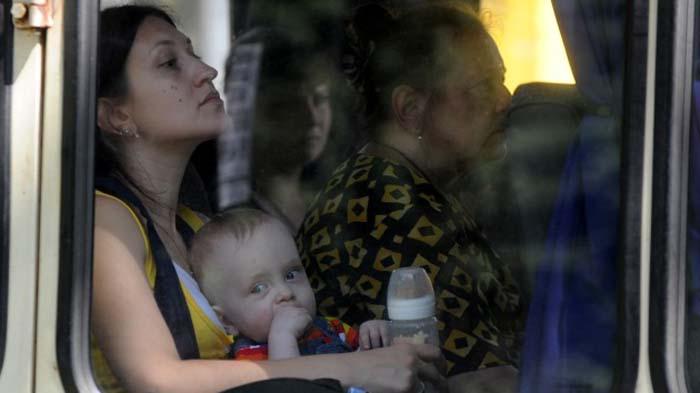 Los residentes de ciudades atacadas como parte de la operación de castigo buscan refugio en ciudades rusas. 