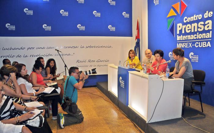 Margaret Chan ofreció declaraciones a la prensa sobre su visita a Cuba y otros temas de interés. foto: josé Manuel correa