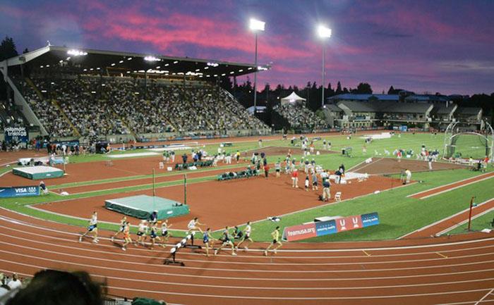 Hayward Field at the University of Oregon in Eugene. Home of the U.S. Olympic Trials 2012