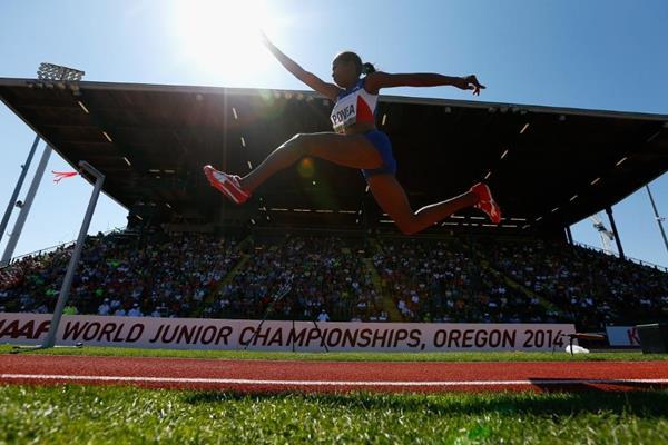 Liadagmis Povea continuó la senda brillante del triple salto cubano. Foto: IAAF