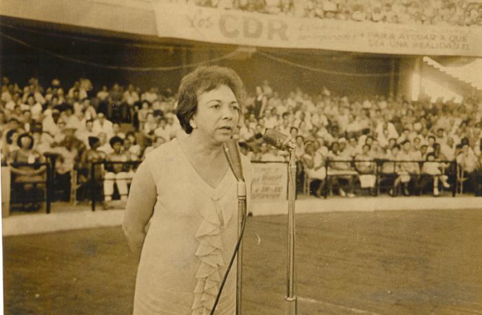 Melba Hernández en Actividades de solidaridad con Viet Nam Foto:12 de julio 1965