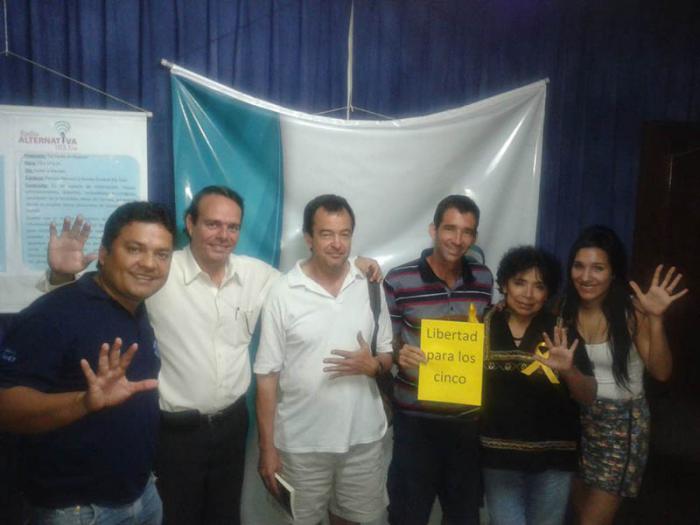 Solidaridad con Los Cinco en Bolivia