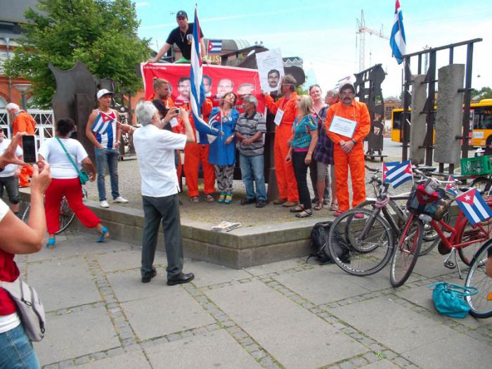Solidaridad con Los Cinco en Dinamarca