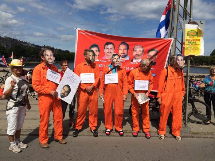 Solidaridad con Los Cinco en Dinamarca