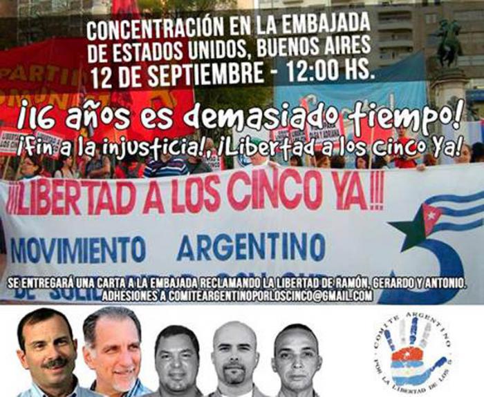 Solidaridad con Los Cinco en Argentina